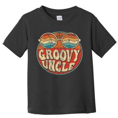 Groovy Uncle 70s Aesthetic Nostalgia 1970's Retro Uncle Toddler T-Shirt