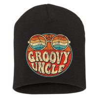 Groovy Uncle 70s Aesthetic Nostalgia 1970's Retro Uncle Short Acrylic Beanie