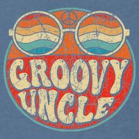 Groovy Uncle 70s Aesthetic Nostalgia 1970's Retro Uncle Garment-Dyed Sweatshirt