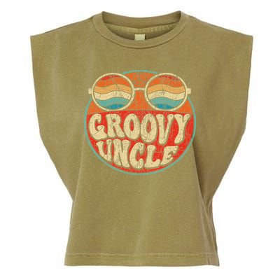 Groovy Uncle 70s Aesthetic Nostalgia 1970's Retro Uncle Garment-Dyed Women's Muscle Tee