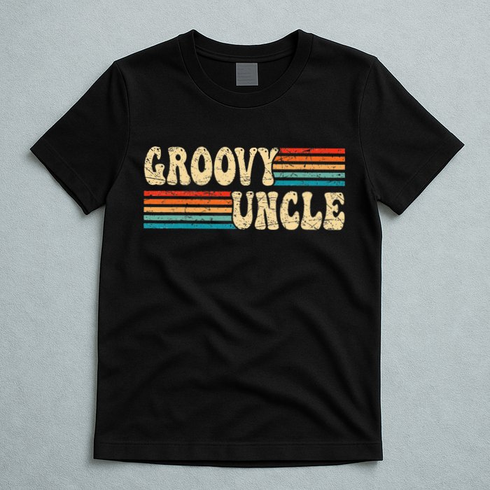 Groovy Uncle 70s Aesthetic Nostalgia 1970's Retro Uncle T-Shirt
