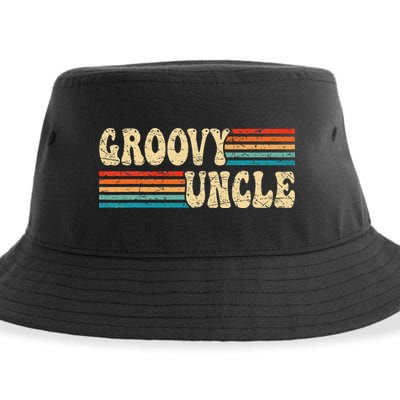 Groovy Uncle 70s Aesthetic Nostalgia 1970's Retro Uncle Sustainable Bucket Hat