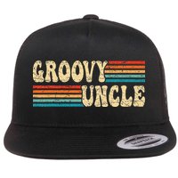 Groovy Uncle 70s Aesthetic Nostalgia 1970's Retro Uncle Flatbill Hat