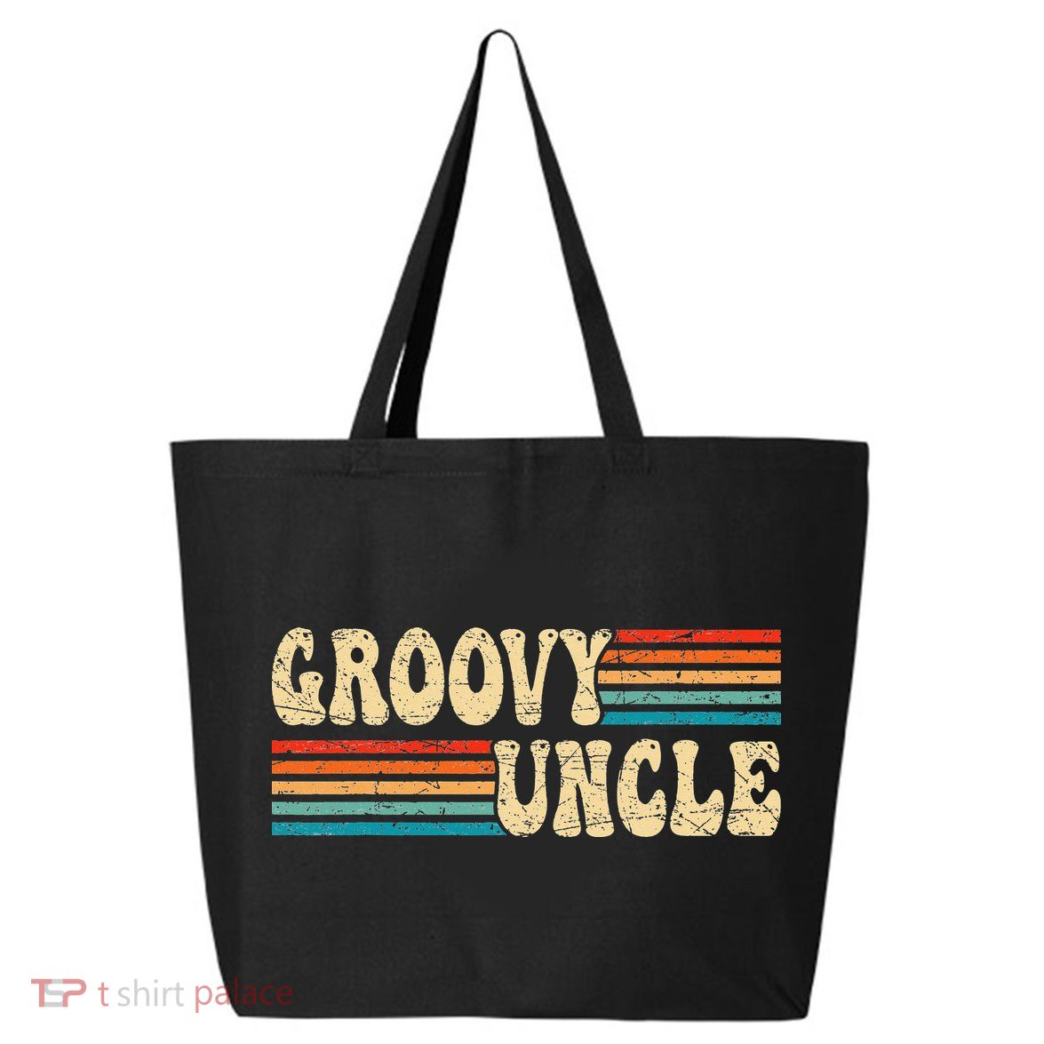 Groovy Uncle 70s Aesthetic Nostalgia 1970's Retro Uncle 25L Jumbo Tote