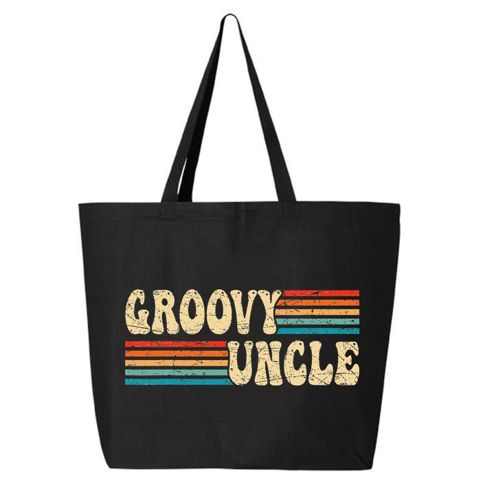 Groovy Uncle 70s Aesthetic Nostalgia 1970's Retro Uncle 25L Jumbo Tote