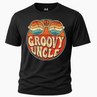 Groovy Uncle 70s Aesthetic Nostalgia 1970's Retro Uncle Cooling Performance Crew T-Shirt