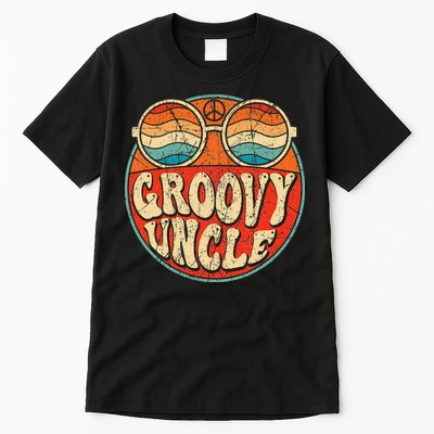 Groovy Uncle 70s Aesthetic Nostalgia 1970's Retro Uncle Tall T-Shirt