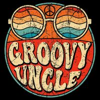 Groovy Uncle 70s Aesthetic Nostalgia 1970's Retro Uncle Drawstring Bag