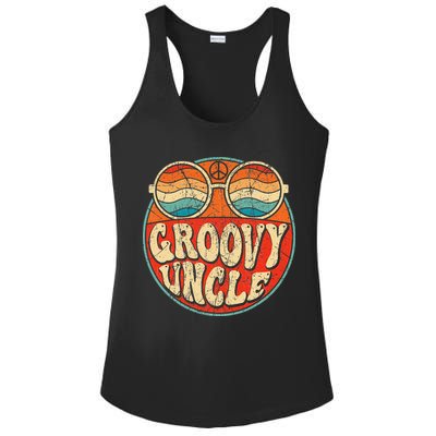 Groovy Uncle 70s Aesthetic Nostalgia 1970's Retro Uncle Ladies PosiCharge Competitor Racerback Tank