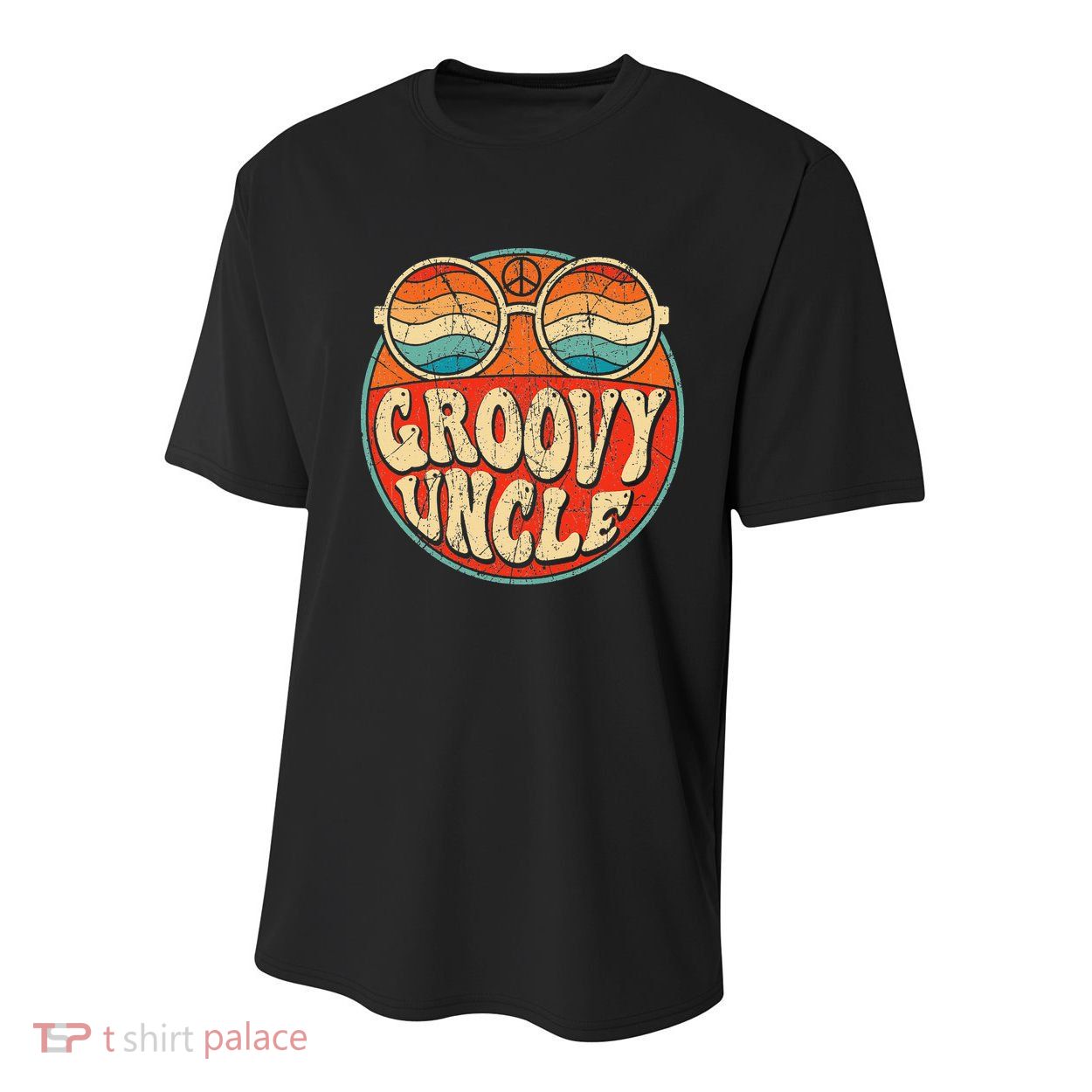 Groovy Uncle 70s Aesthetic Nostalgia 1970's Retro Uncle Youth Performance Sprint T-Shirt