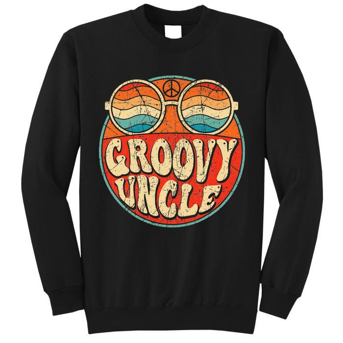 Groovy Uncle 70s Aesthetic Nostalgia 1970's Retro Uncle Tall Sweatshirt