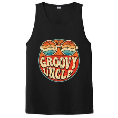 Groovy Uncle 70s Aesthetic Nostalgia 1970's Retro Uncle PosiCharge Competitor Tank