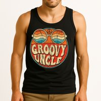 Groovy Uncle 70s Aesthetic Nostalgia 1970's Retro Uncle Tank Top