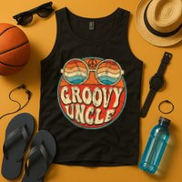Groovy Uncle 70s Aesthetic Nostalgia 1970's Retro Uncle Tank Top