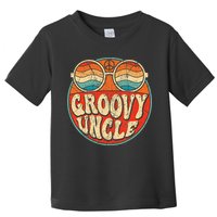 Groovy Uncle 70s Aesthetic Nostalgia 1970's Retro Uncle Toddler T-Shirt