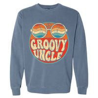 Groovy Uncle 70s Aesthetic Nostalgia 1970's Retro Uncle Garment-Dyed Sweatshirt