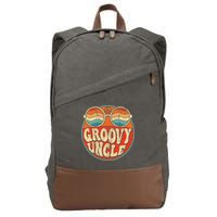 Groovy Uncle 70s Aesthetic Nostalgia 1970's Retro Uncle Cotton Canvas Backpack