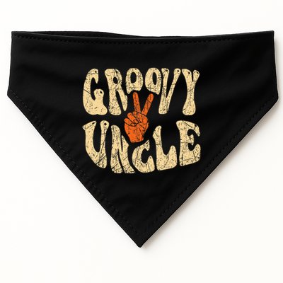 Groovy Uncle 70s Aesthetic Nostalgia 1970S Retro Uncle USA-Made Doggie Bandana