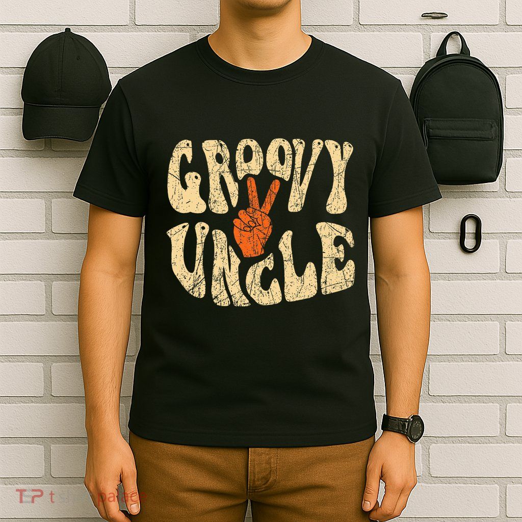 Groovy Uncle 70s Aesthetic Nostalgia 1970S Retro Uncle T-Shirt