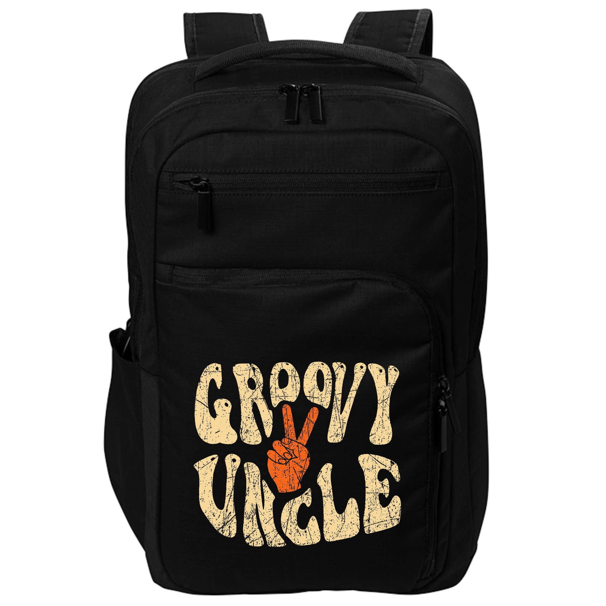 Groovy Uncle 70s Aesthetic Nostalgia 1970S Retro Uncle Impact Tech Backpack