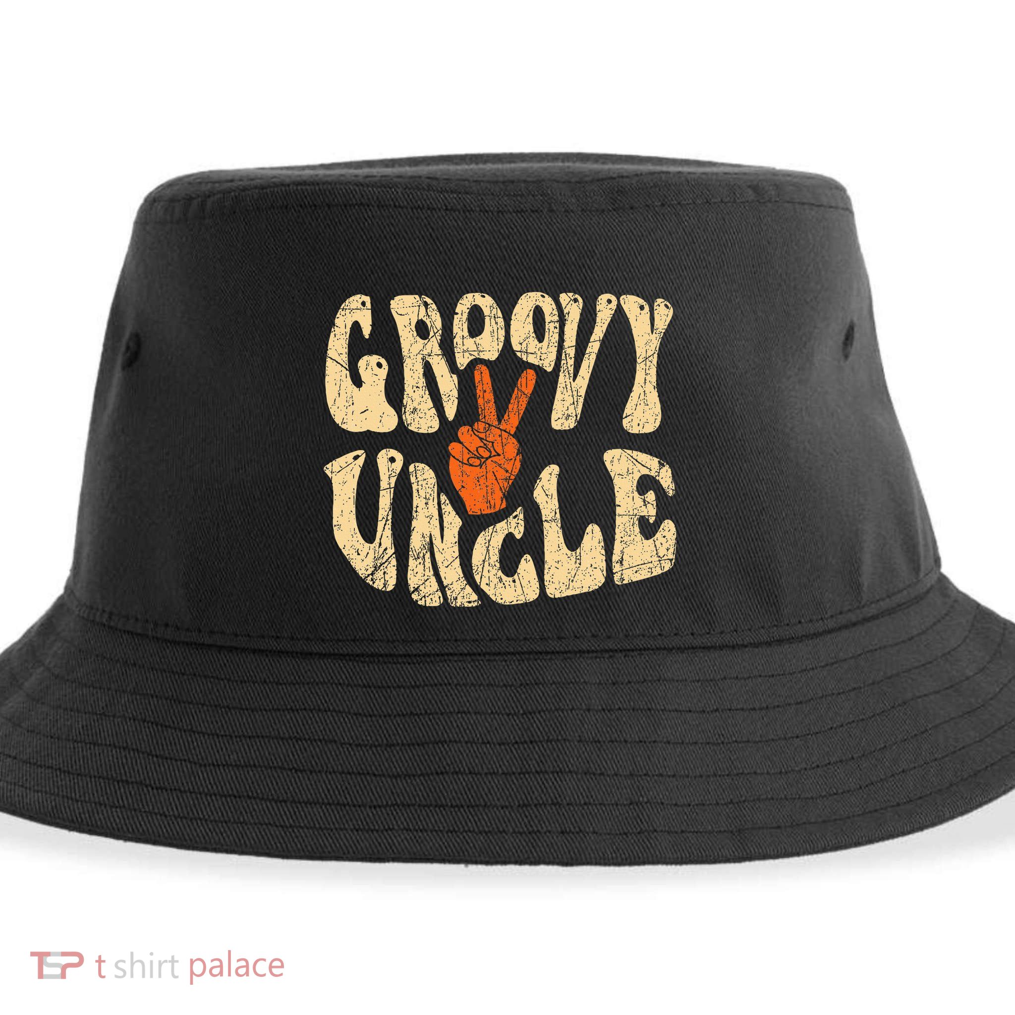 Groovy Uncle 70s Aesthetic Nostalgia 1970S Retro Uncle Sustainable Bucket Hat
