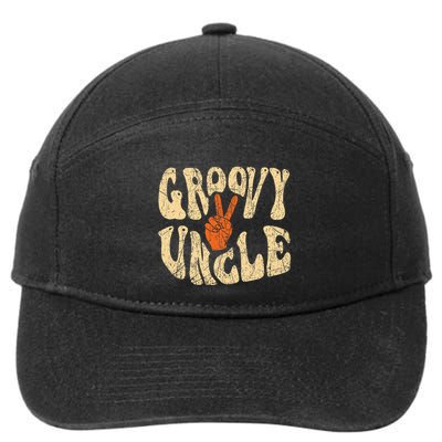 Groovy Uncle 70s Aesthetic Nostalgia 1970S Retro Uncle 7-Panel Snapback Hat