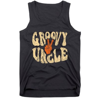 Groovy Uncle 70s Aesthetic Nostalgia 1970S Retro Uncle Tank Top