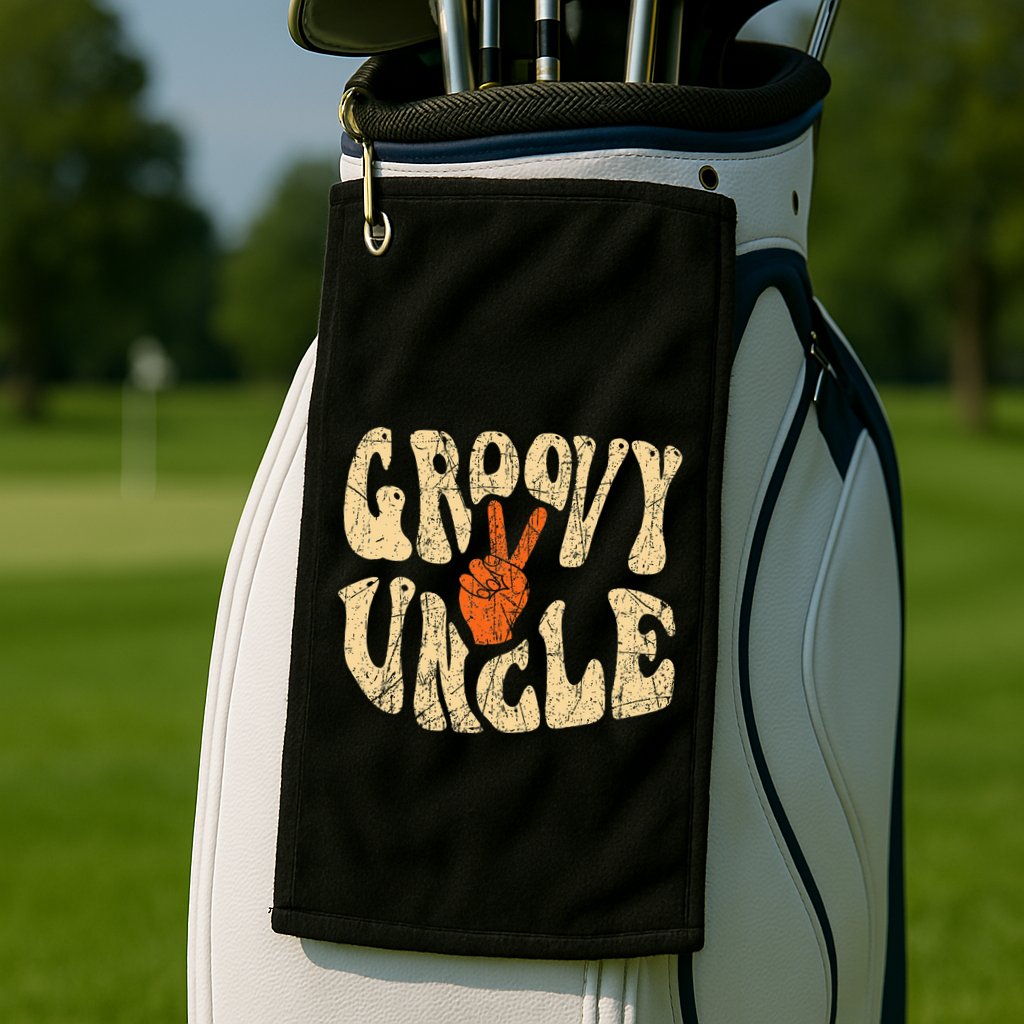 Groovy Uncle 70s Aesthetic Nostalgia 1970S Retro Uncle Golf Towel