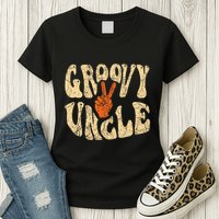 Groovy Uncle 70s Aesthetic Nostalgia 1970S Retro Uncle Womens T-Shirt