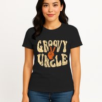 Groovy Uncle 70s Aesthetic Nostalgia 1970S Retro Uncle Womens T-Shirt