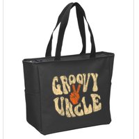 Groovy Uncle 70s Aesthetic Nostalgia 1970S Retro Uncle Zip Tote Bag