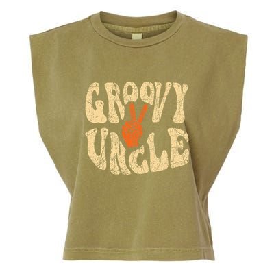 Groovy Uncle 70s Aesthetic Nostalgia 1970S Retro Uncle Garment-Dyed Women's Muscle Tee