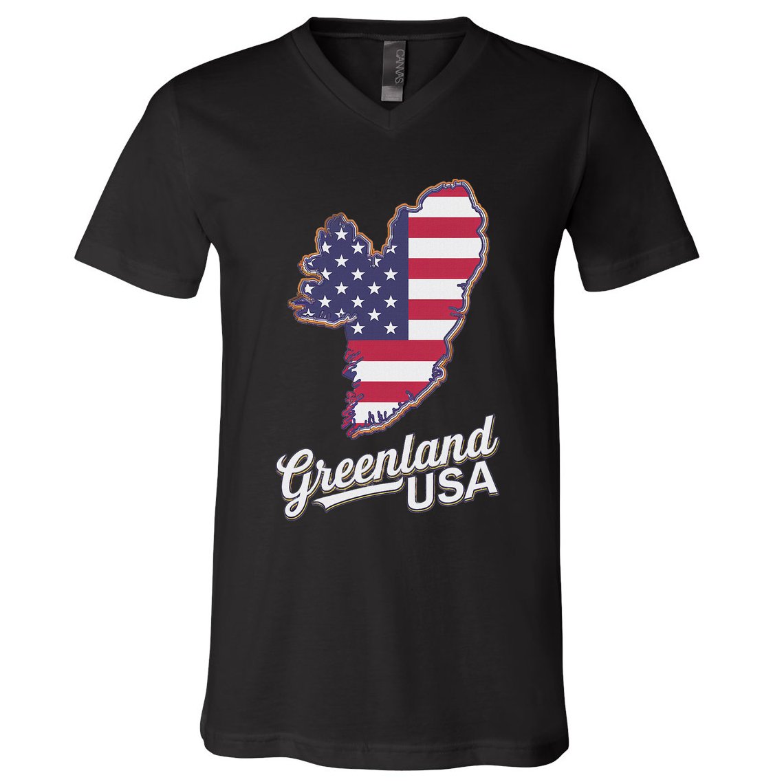 Greenland Usa Annex Greenland To United States V-Neck T-Shirt