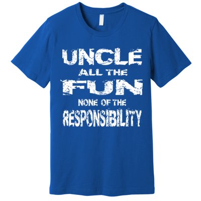Great Uncle All The Fun Grand Uncle Favorite Sayings Pun Gift Premium T-Shirt