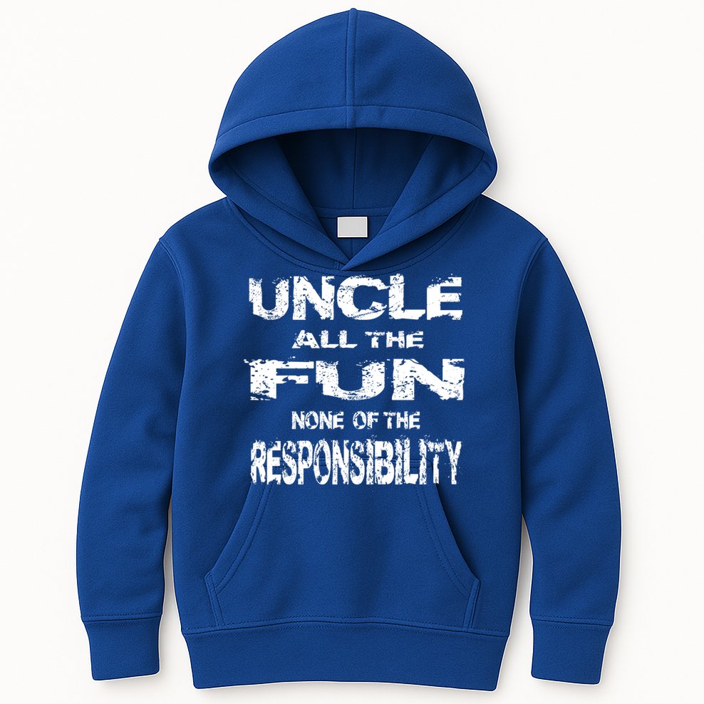 Great Uncle All The Fun Grand Uncle Favorite Sayings Pun Gift Kids Hoodie