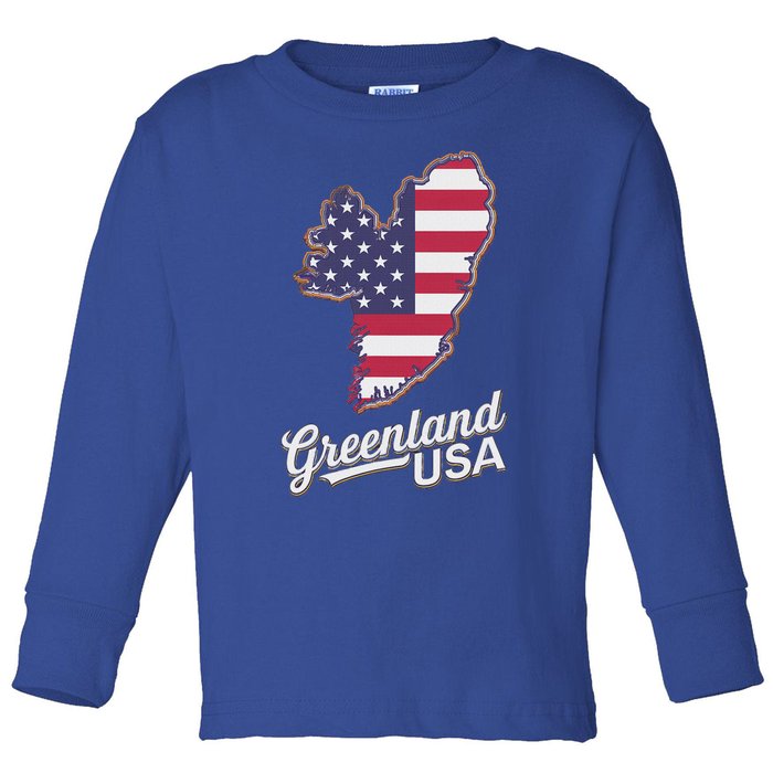 Greenland Usa Annex Greenland To United States Toddler Long Sleeve Shirt