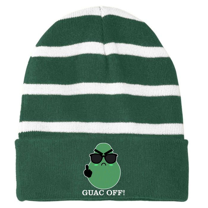 Guac Off Striped Beanie with Solid Band