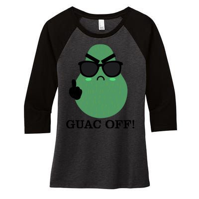 Guac Off Women's Tri-Blend 3/4-Sleeve Raglan Shirt