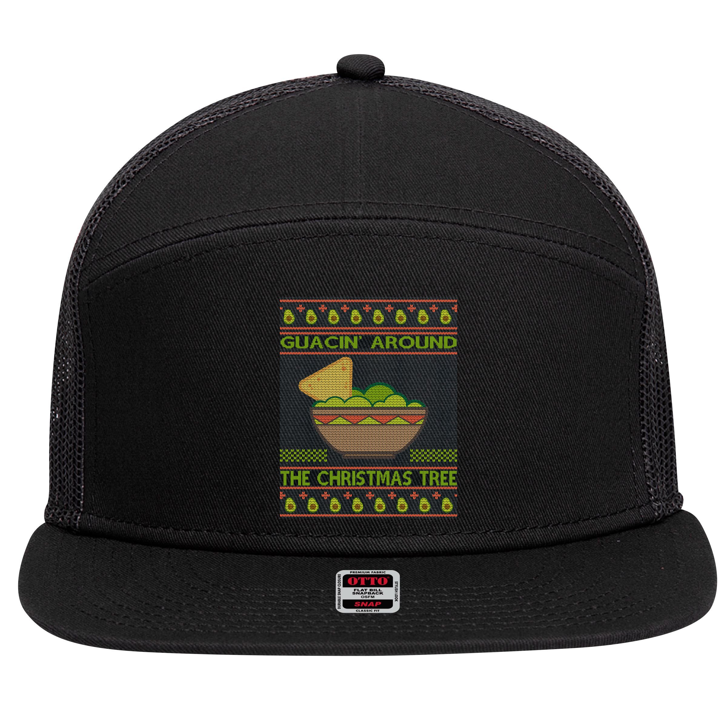 Guacin' Around The Christmas Tree 7 Panel Mesh Trucker Snapback Hat