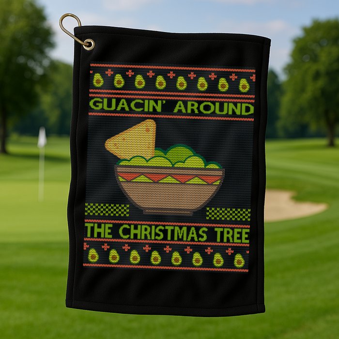 Guacin' Around The Christmas Tree Golf Towel