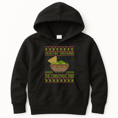 Guacin' Around The Christmas Tree Kids Hoodie