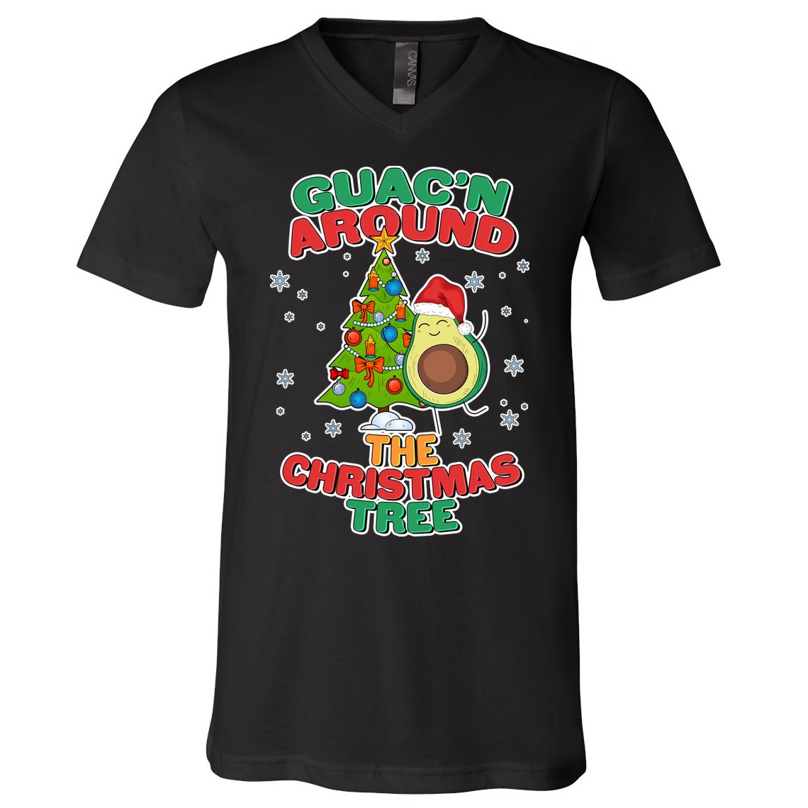 Guac'n Around The Christmas Tree V-Neck T-Shirt