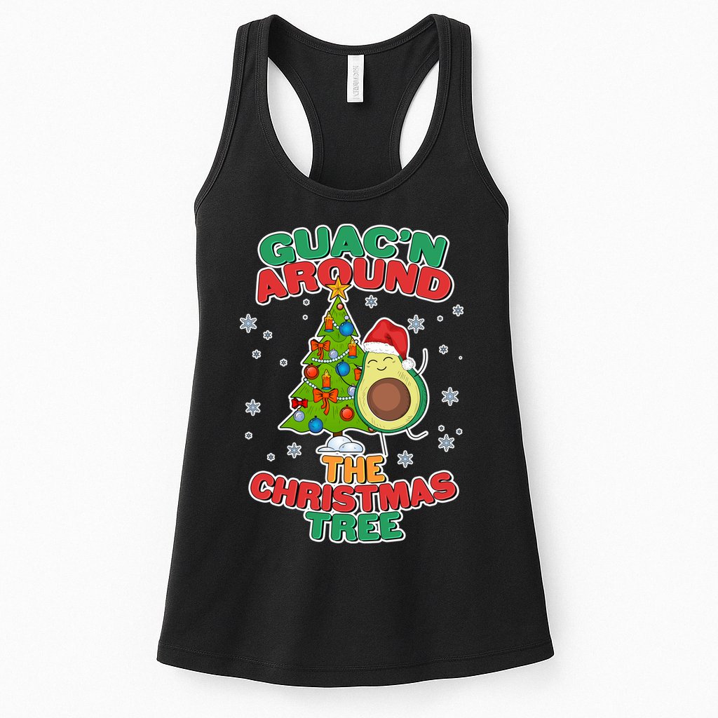 Guac'n Around The Christmas Tree Womens Tank Top