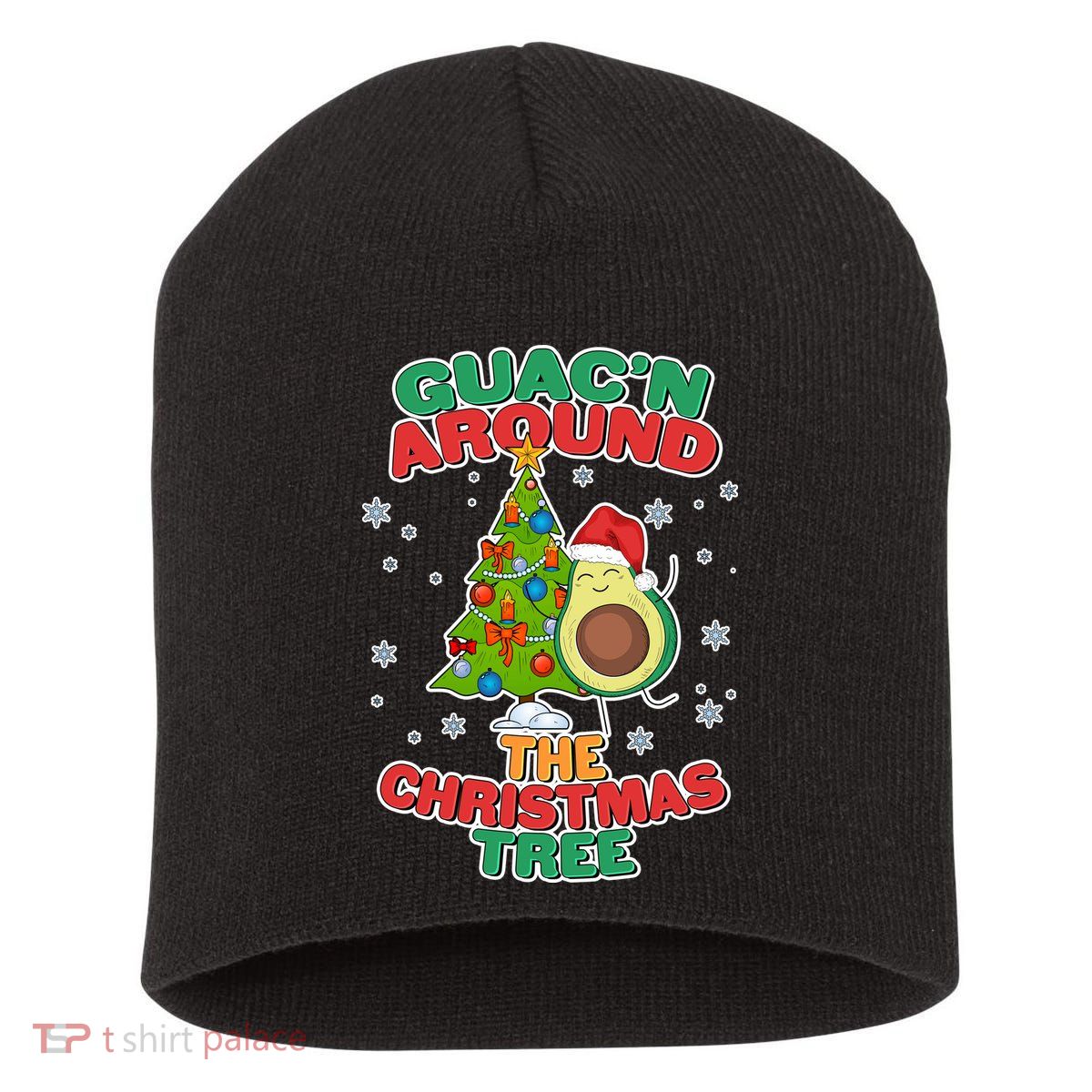 Guac'n Around The Christmas Tree Short Acrylic Beanie