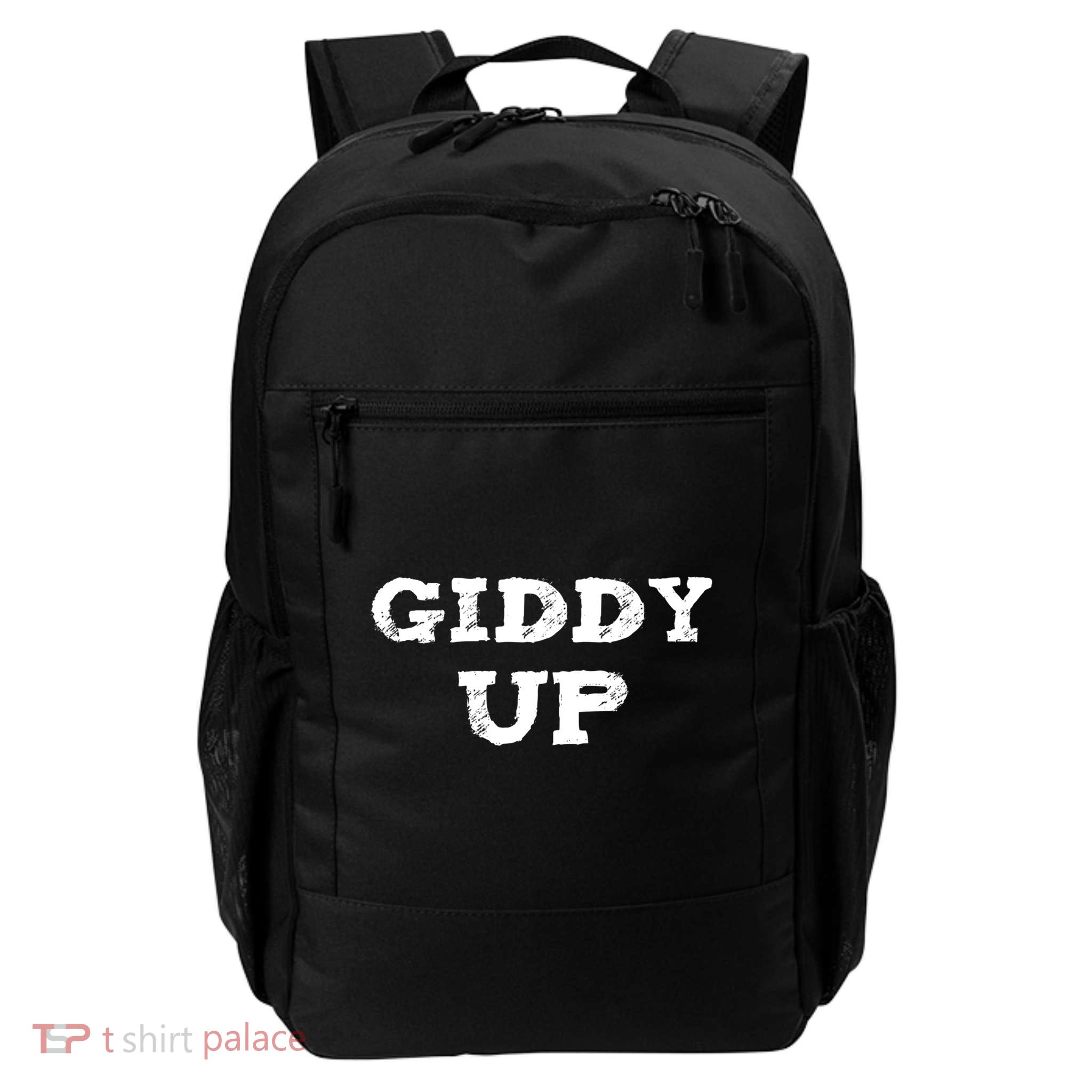 Giddy Up Cow Gift Westren Rodeo Horse Lover Bull Rider Gift Backpack
