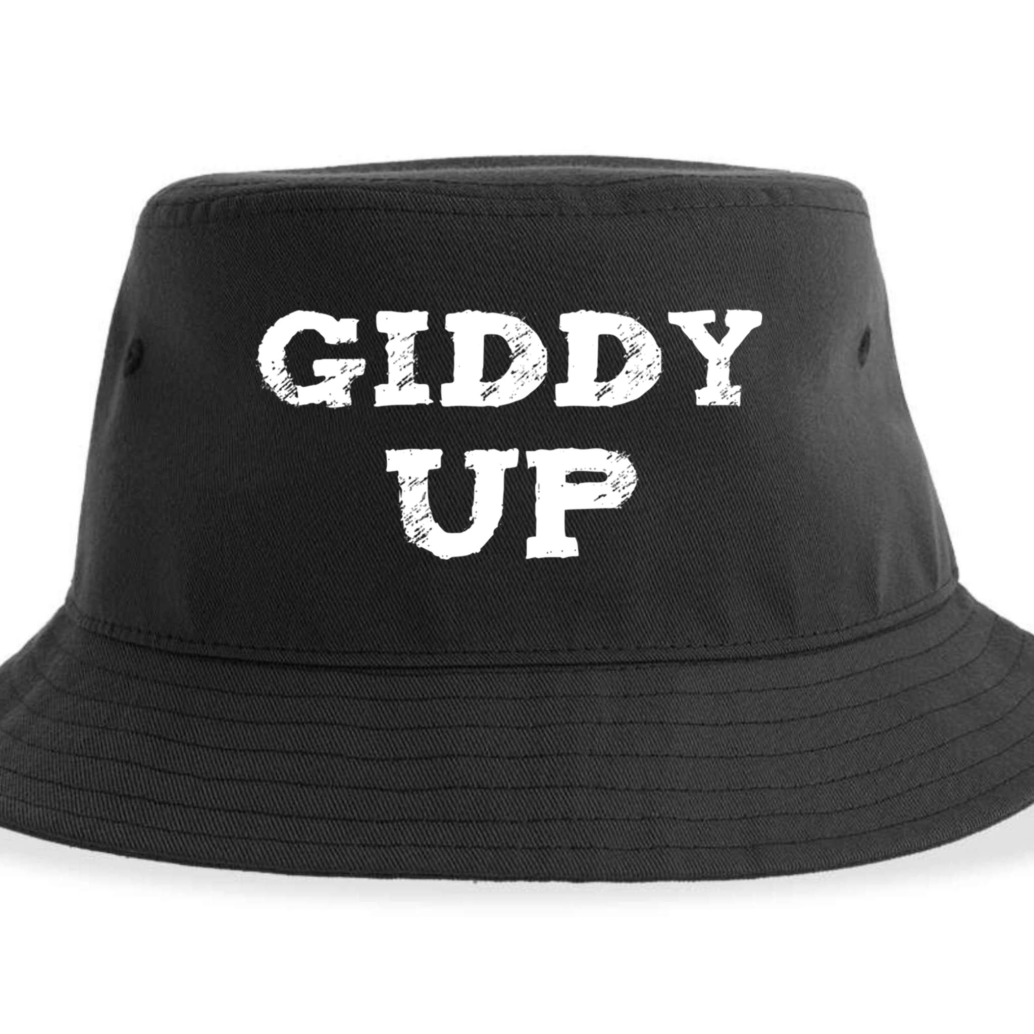 Giddy Up Cow Gift Westren Rodeo Horse Lover Bull Rider Gift Sustainable Bucket Hat