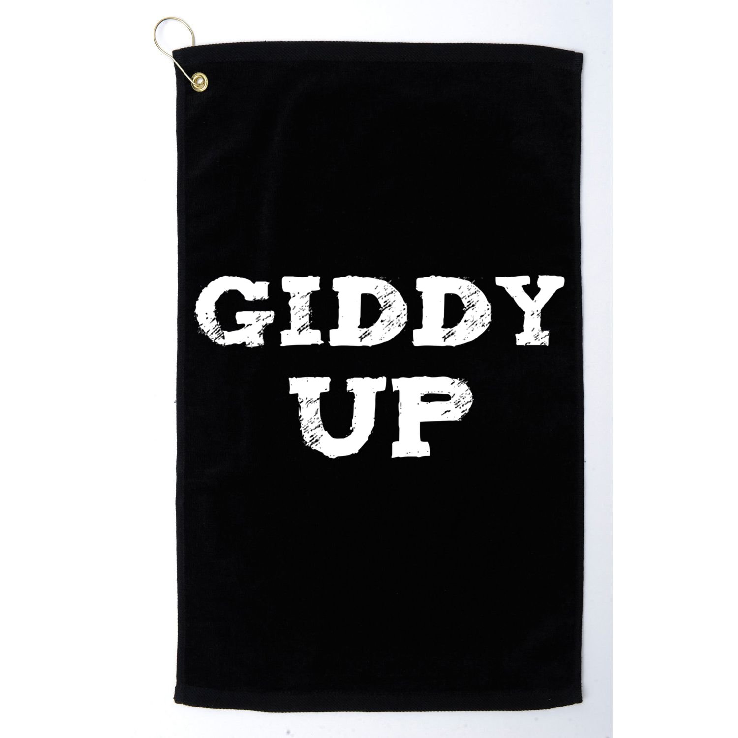 Giddy Up Cow Gift Westren Rodeo Horse Lover Bull Rider Gift Golf Towel