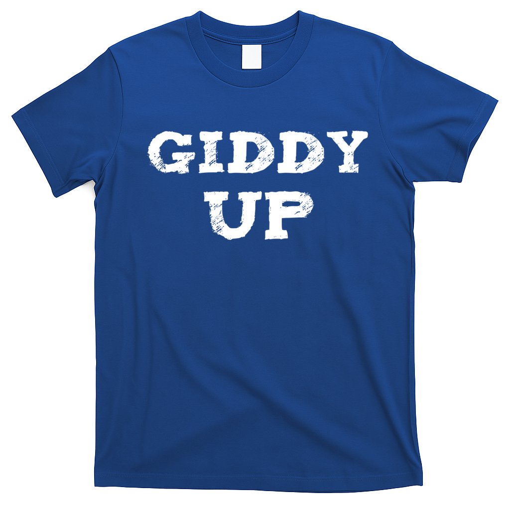 Giddy Up Cow Gift Westren Rodeo Horse Lover Bull Rider Gift T-Shirt