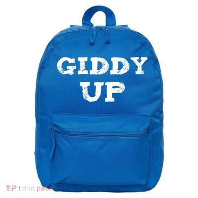 Giddy Up Cow Gift Westren Rodeo Horse Lover Bull Rider Gift 16 in Basic Backpack