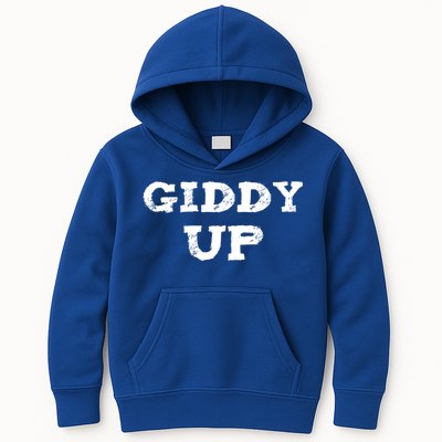 Giddy Up Cow Gift Westren Rodeo Horse Lover Bull Rider Gift Kids Hoodie